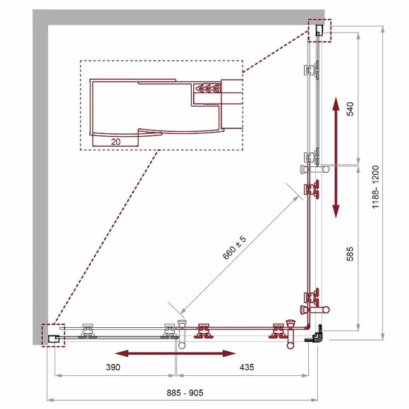 Душевой уголок BelBagno Uno 120х90 UNO-195-AH-2-120/90-CH-CR профиль Хром стекло шиншилла Душевой уголок BelBagno Uno 120х90 UNO-195-AH-2-120/90-CH-CR профиль Хром стекло шиншилла