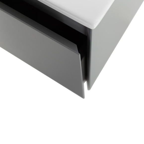 Тумба под раковину Art&Max Latina 80 AM-Latina-800-1C-SO-GM подвесная Серая матовая