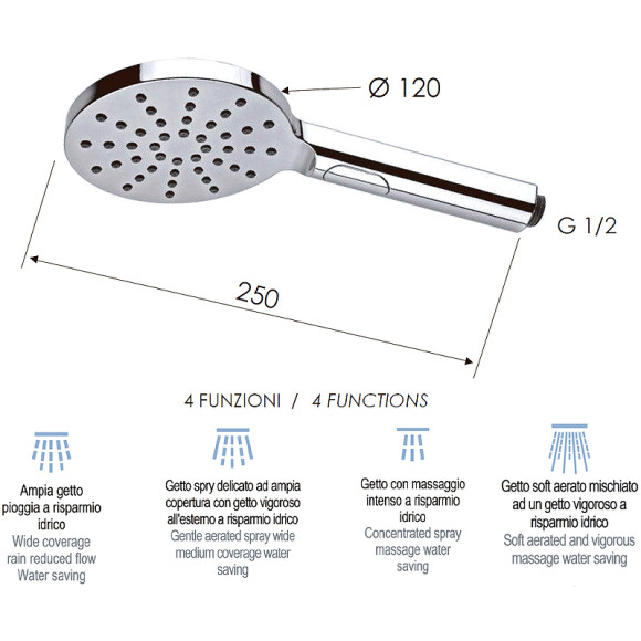 Ручной душ Remer 318MPX Хром Ручной душ Remer 318MPX Хром