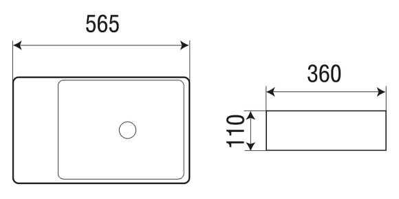 Раковина WeltWasser Elbach 2263 56 10000004574 Белый глянец