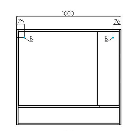 Зеркало со шкафом Aquaton Флай 100 1A237802FAX10 Белый Дуб крафт
