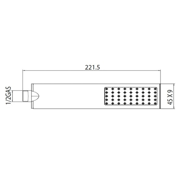 Ручной душ Bossini Flat One B00270.030 Хром Ручной душ Bossini Flat One B00270.030 Хром