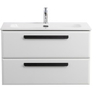 Тумба под раковину Cezares Eco-Cer-N 80 ECO-CER-N-800-2C-SO-BL подвесная Bianco Lucido без ручек