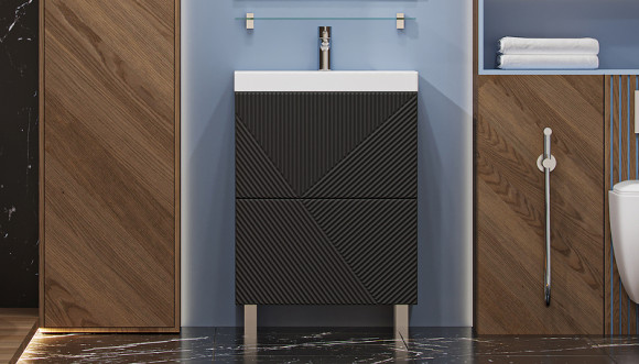 Тумба под раковину Velvex Edge 60 tn.EDG.9696.60.2Y Графит