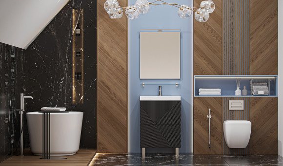 Тумба под раковину Velvex Edge 60 tn.EDG.9696.60.2Y Графит