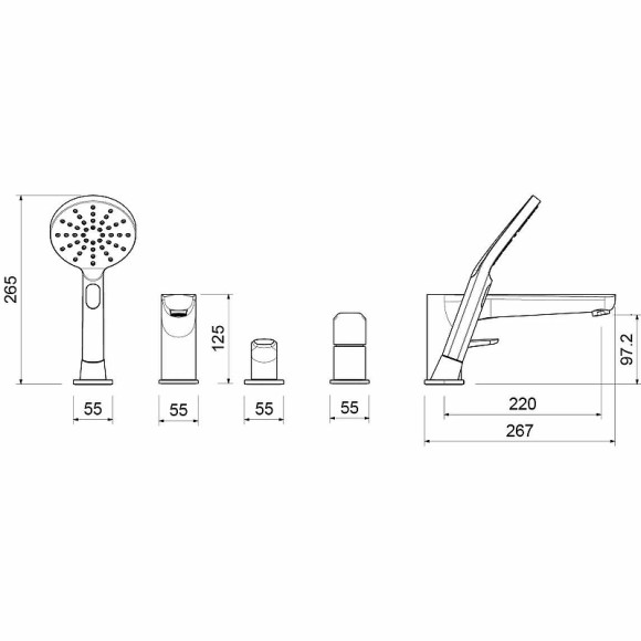 Смеситель на борт ванны Aquatek Бетта AQ1148CR Хром Смеситель на борт ванны Aquatek Бетта AQ1148CR Хром