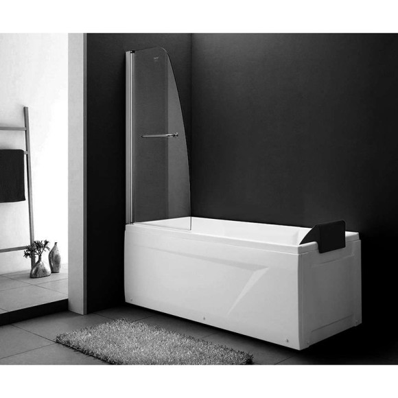 Шторка на ванну Gemy New Rockcoco 80х140 профиль Хром стекло прозрачное Шторка на ванну Gemy New Rockcoco 80х140 профиль Хром стекло прозрачное