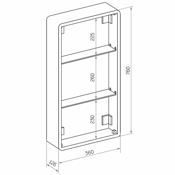 Зеркальный шкаф Континент Elliott LED 40 L МВК058 с подсветкой Белый Зеркальный шкаф Континент Elliott LED 40 L МВК058 с подсветкой Белый