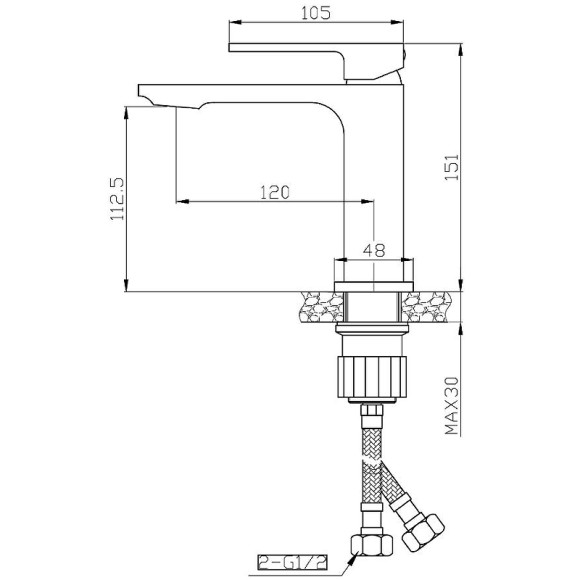 Смеситель для раковины Orange Lutz M04-021w Белый Смеситель для раковины Orange Lutz M04-021w Белый