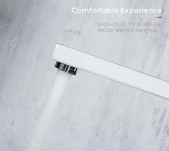 Смеситель для раковины Gappo G17-8 G1017-2 Белый Хром Смеситель для раковины Gappo G17-8 G1017-2 Белый Хром