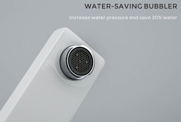 Смеситель для раковины Gappo G17-8 G1017-2 Белый Хром Смеситель для раковины Gappo G17-8 G1017-2 Белый Хром