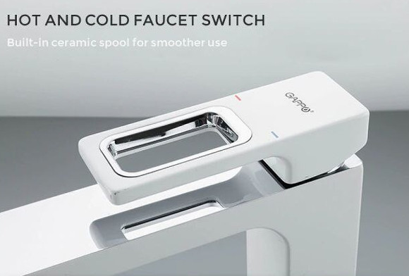 Смеситель для раковины Gappo G17-8 G1017-2 Белый Хром Смеситель для раковины Gappo G17-8 G1017-2 Белый Хром