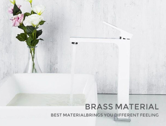 Смеситель для раковины Gappo G17-8 G1017-2 Белый Хром Смеситель для раковины Gappo G17-8 G1017-2 Белый Хром