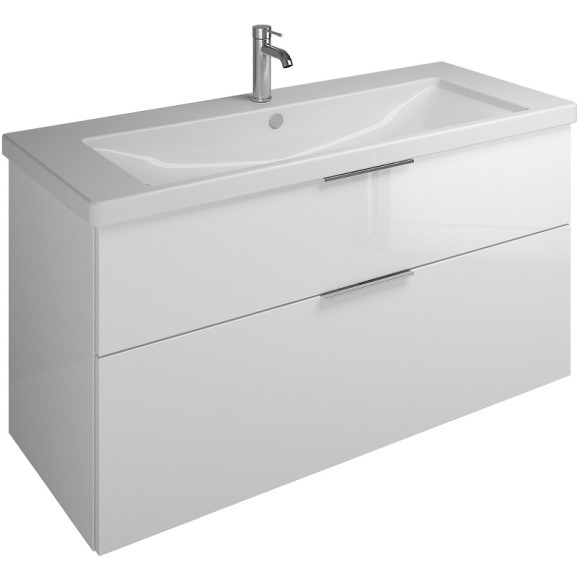 Тумба с раковиной Burgbad Eqio 120 SEYQ123F2009C0001*1 подвесная Белая глянцевая
