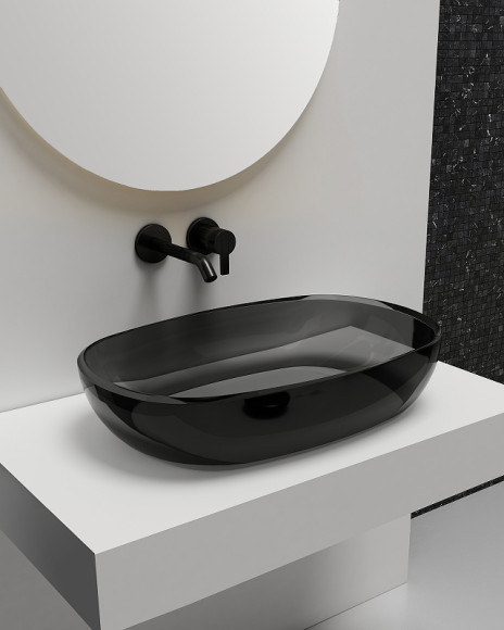 Раковина-чаша Abber Kristall 60 AT2805Onyx Черная