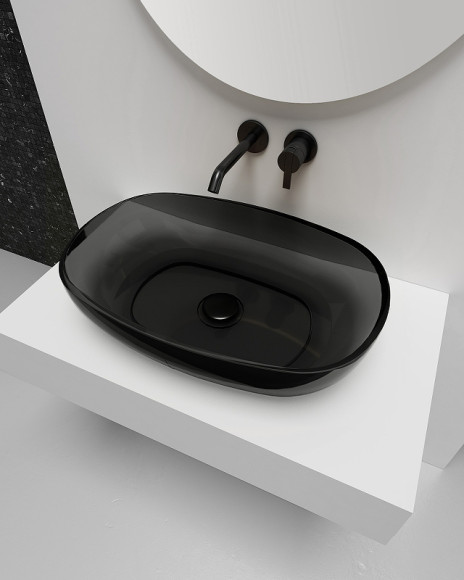 Раковина-чаша Abber Kristall 60 AT2805Onyx Черная