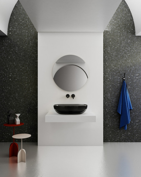 Раковина-чаша Abber Kristall 60 AT2805Onyx Черная