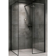 Душевая перегородка Abber Immer Offen 120 AG67128B профиль Черный стекло прозрачное Душевая перегородка Abber Immer Offen 120 AG67128B профиль Черный стекло прозрачное