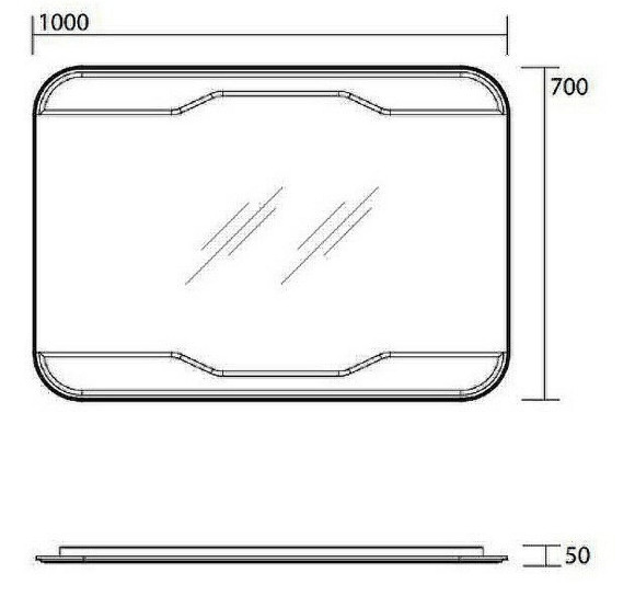 Зеркало Kerasan Waldorf 100 740601 С выключателем Зеркало Kerasan Waldorf 100 740601 С выключателем