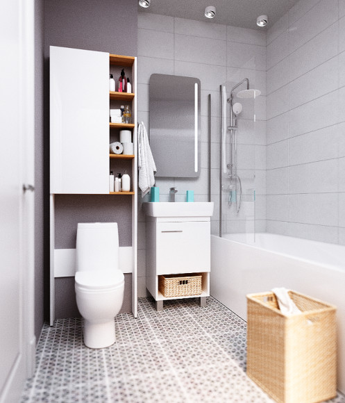 Шкаф пенал 1MarKa Gaula 60Н У92518 над унитазом White