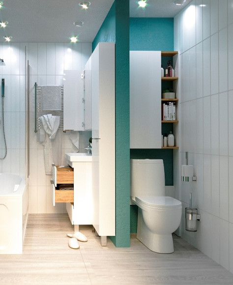 Шкаф пенал 1MarKa Gaula 60Н У92518 над унитазом White