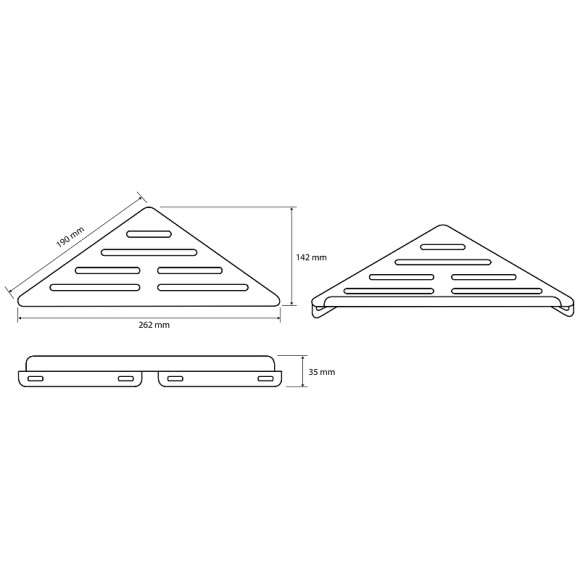 Металлическая полка Bemeta Dark 102308260 Черная Металлическая полка Bemeta Dark 102308260 Черная