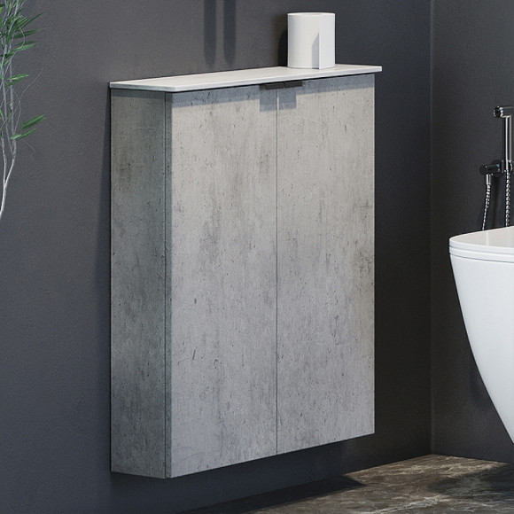Подвесной шкаф Comforty Моно 60 00-00014968 Бетон светлый Подвесной шкаф Comforty Моно 60 00-00014968 Бетон светлый