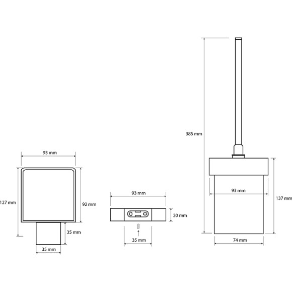 Ершик для унитаза Bemeta Via 135013012 Хром Ершик для унитаза Bemeta Via 135013012 Хром
