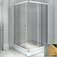 Душевой уголок Radomir 110x110 1-03-1-0-0-1201 профиль Белый стекло матовое