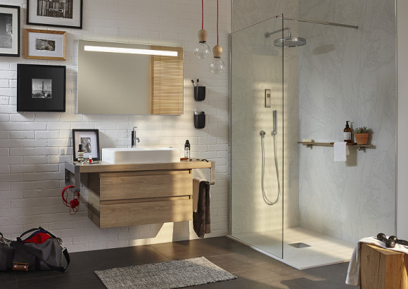 Зеркало Jacob Delafon Parallel 130 EB1419-NF с подсветкой с подогревом и ИК-выключателем