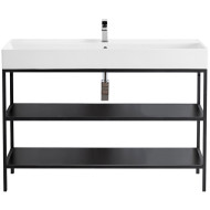 Консоль под раковину Cezares Cadro 120 CADRO-120/46/73-2C-PIA-MET-ST Черная матовая Консоль под раковину Cezares Cadro 120 CADRO-120/46/73-2C-PIA-MET-ST Черная матовая