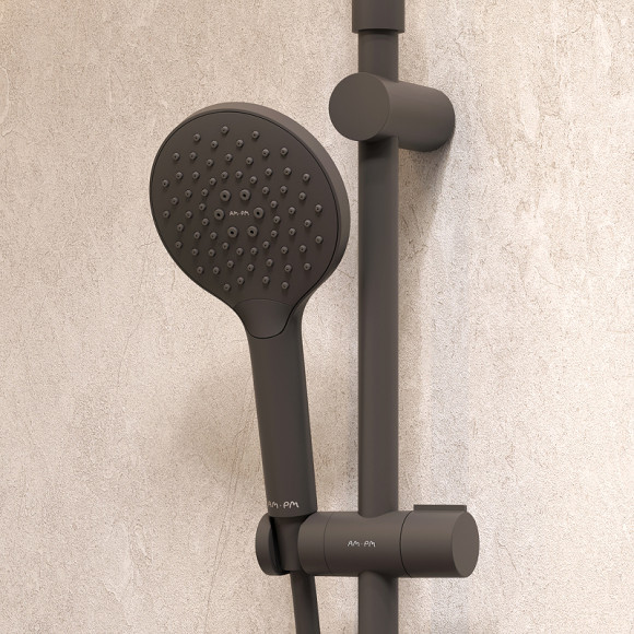 Комплект душевого уголка с душевой системой и аксессуарами AM.PM Gem S 100x80 WK93EQ профиль Черный матовый стекло прозрачное Комплект душевого уголка с душевой системой и аксессуарами AM.PM Gem S 100x80 WK93EQ профиль Черный матовый стекло прозрачное