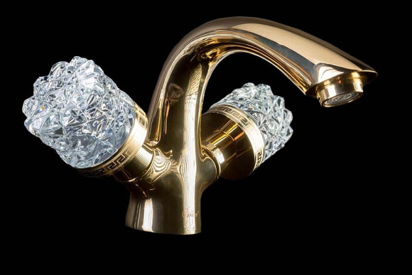Смеситель для раковины Boheme Crystal 291-CRST Золото Смеситель для раковины Boheme Crystal 291-CRST Золото