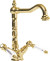 Смеситель для раковины Cezares Diamond LS2 прозрачные ручки 03 Золото 24 карат