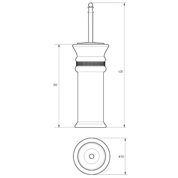 Ершик для унитаза Migliore Dubai 28532 Белый Хром