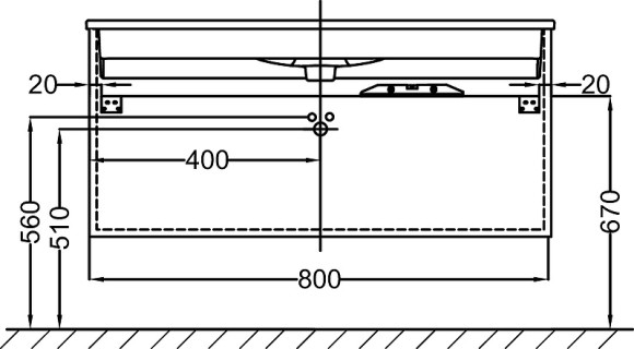 Тумба под раковину Jacob Delafon Vox 80 EB2078-R1-G1C подвесная Белая глянцевая