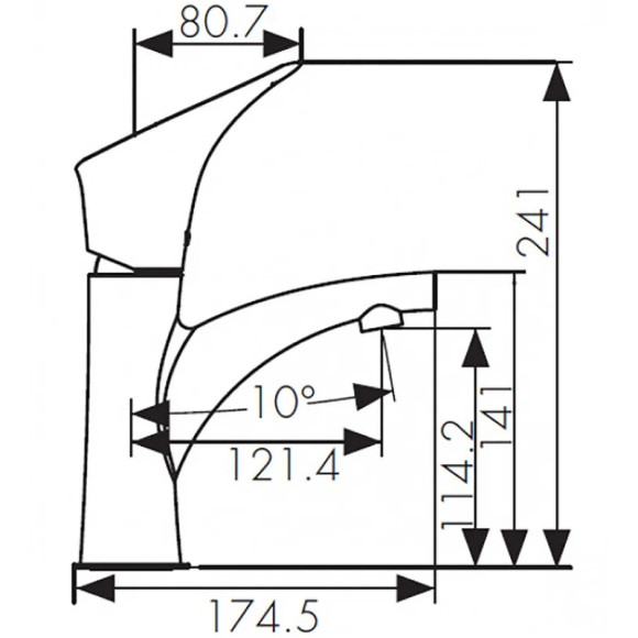 Смеситель для раковины Kaiser Calla 71011 Хром Смеситель для раковины Kaiser Calla 71011 Хром