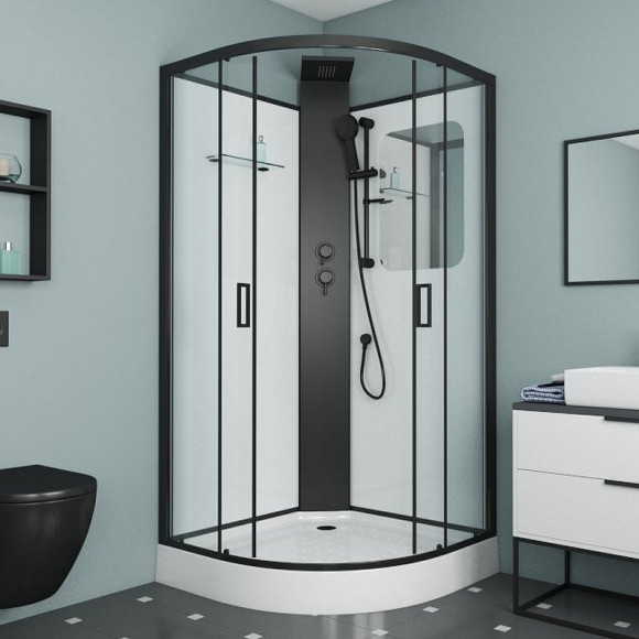 Душевая кабина Grossman GR250 100x100 Черная без гидромассажа Душевая кабина Grossman GR250 100x100 Черная без гидромассажа