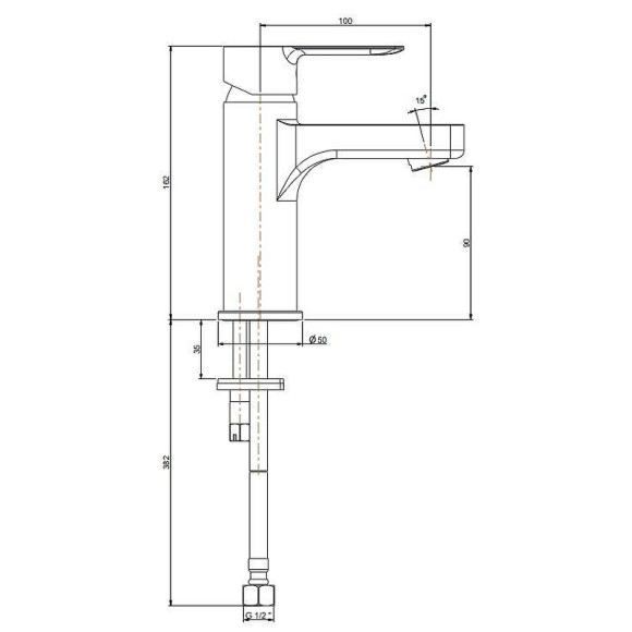 Смеситель для раковины Kerama Marazzi Sonata P4CR205ZNKM Хром Смеситель для раковины Kerama Marazzi Sonata P4CR205ZNKM Хром