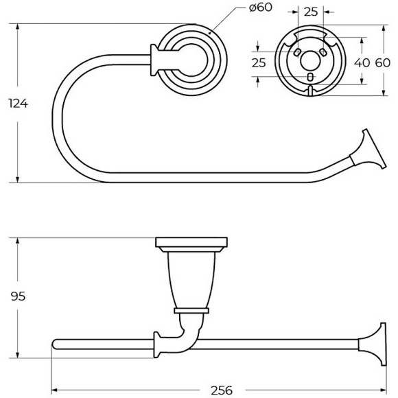 Полотенцедержатель Art&Max Bianchi AM-E-2606-Cr Хром Полотенцедержатель Art&Max Bianchi AM-E-2606-Cr Хром