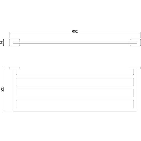 Полка для полотенец Aquatek Либра AQ4322CR Хром Полка для полотенец Aquatek Либра AQ4322CR Хром