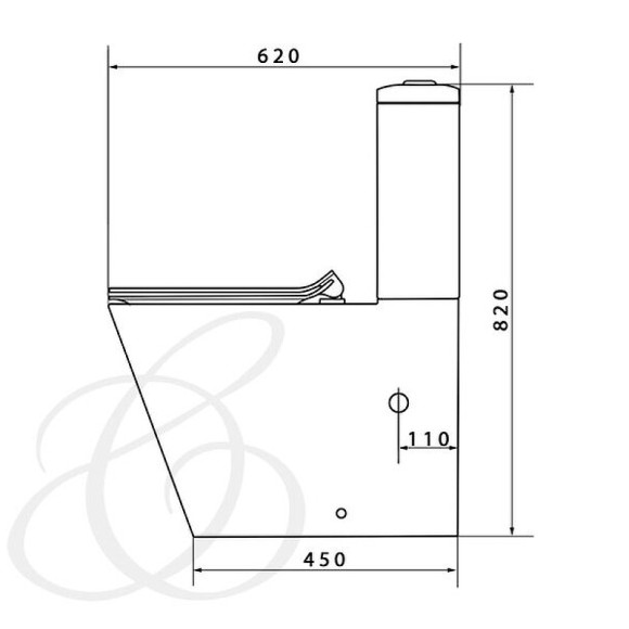 Унитаз компакт Caprigo Vittoria V-1013 с бачком и сиденьем Микролифт