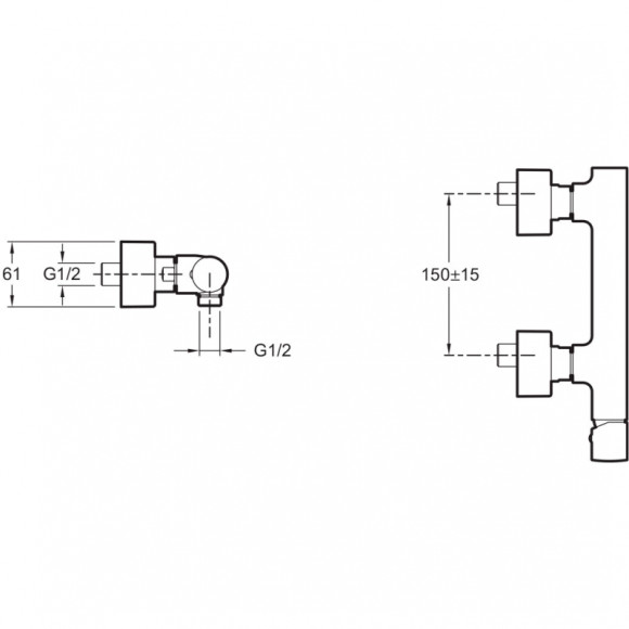 Смеситель для душа Jacob Delafon Toobi E8962-BN Полированный никель Смеситель для душа Jacob Delafon Toobi E8962-BN Полированный никель