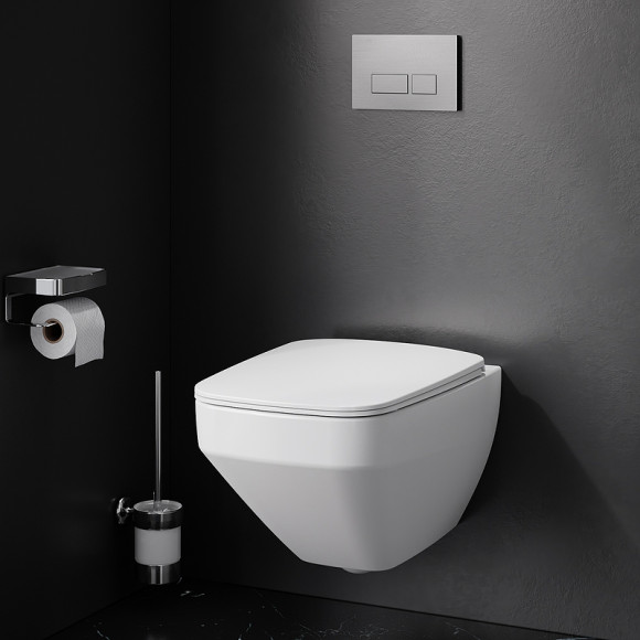 Унитаз AM.PM Inspire V2.0 FlashClean CK50H0603W подвесной с гигиеническим душем и ершиком с сиденьем Микролифт Унитаз AM.PM Inspire V2.0 FlashClean CK50H0603W подвесной с гигиеническим душем и ершиком с сиденьем Микролифт