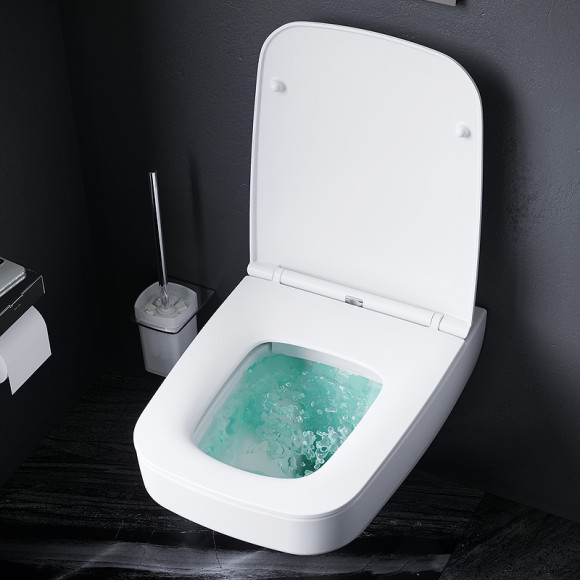 Унитаз AM.PM Inspire V2.0 FlashClean CK50H0603W подвесной с гигиеническим душем и ершиком с сиденьем Микролифт Унитаз AM.PM Inspire V2.0 FlashClean CK50H0603W подвесной с гигиеническим душем и ершиком с сиденьем Микролифт