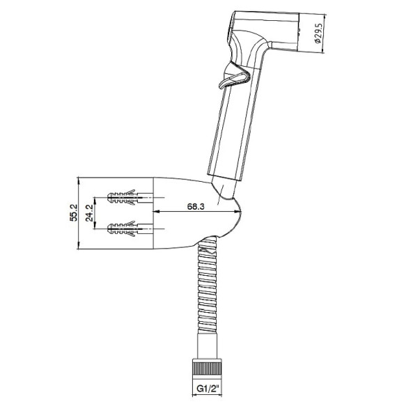 Гигиенический душ E.C.A. 402111048EX Хром