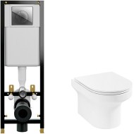 Комплект унитаза Jacob Delafon Elite EDX114RU-00 с инсталляцией Cersanit Black 35 S-IN-BLACK-Cg-w с сиденьем Микролифт и клавишей смыва Хром Комплект унитаза Jacob Delafon Elite EDX114RU-00 с инсталляцией Cersanit Black 35 S-IN-BLACK-Cg-w с сиденьем Микролифт и клавишей смыва Хром