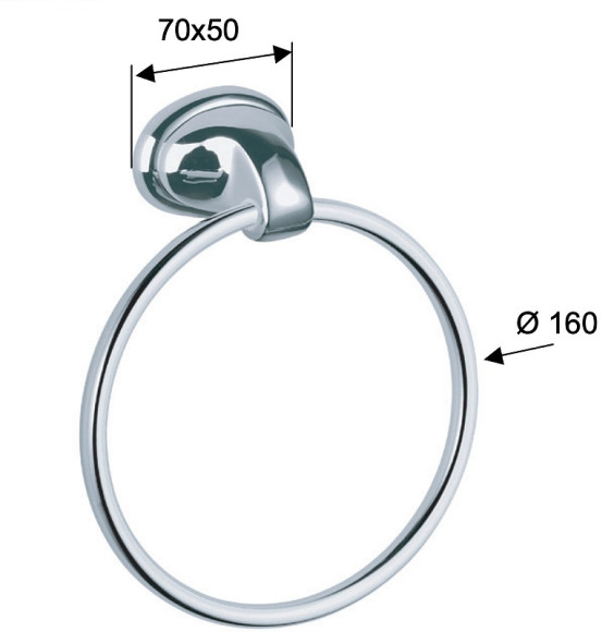 Кольцо для полотенец Remer 900 NV44CR Хром Кольцо для полотенец Remer 900 NV44CR Хром