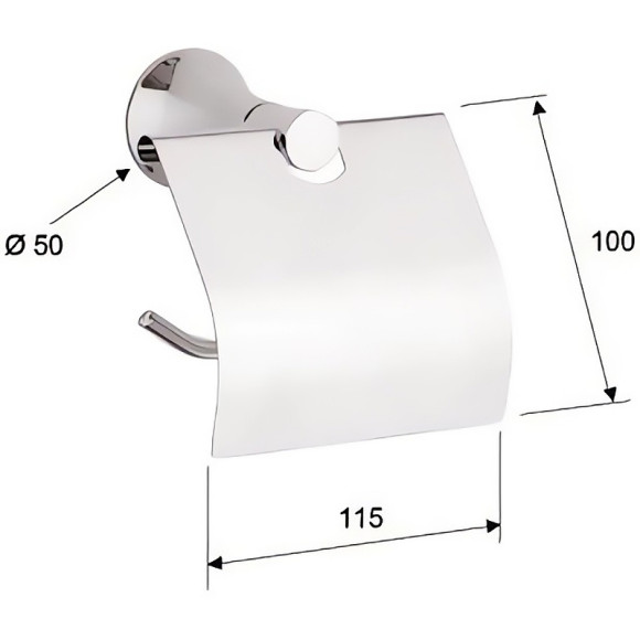 Держатель туалетной бумаги Remer Delicata DE60CR с крышкой Хром Держатель туалетной бумаги Remer Delicata DE60CR с крышкой Хром