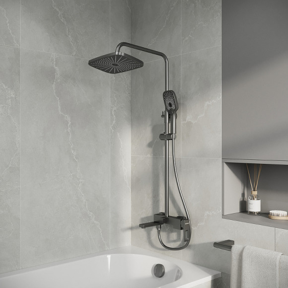 Душевая система Grossman Pragma 500.K35.03.420 Графит брашированный Душевая система Grossman Pragma 500.K35.03.420 Графит брашированный